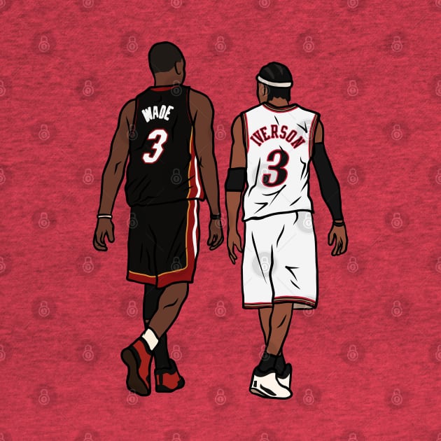 Dwyane Wade and Allen Iverson by rattraptees